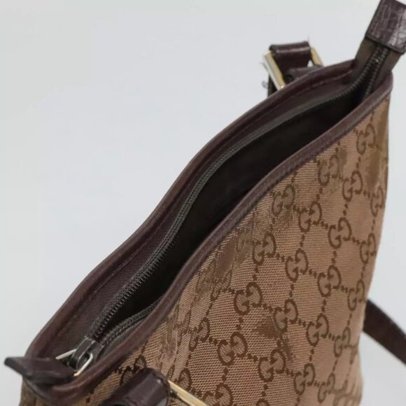 GUCCI GG Canvas Shoulder Bag Brown Auth - Picture 7 of 16